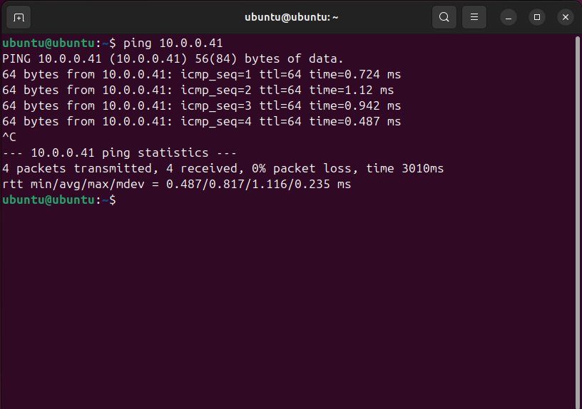 Ping from Ubuntu