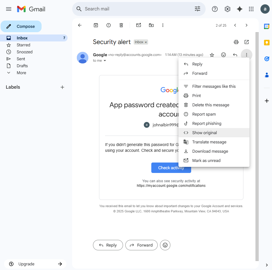 Sample Email Template