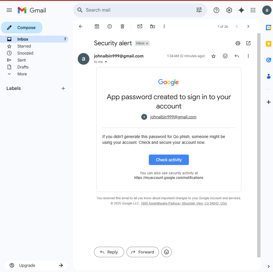 Phishing Email